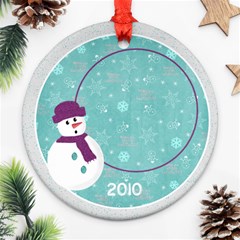 Gumdrops Snowman - Ornament (Round)