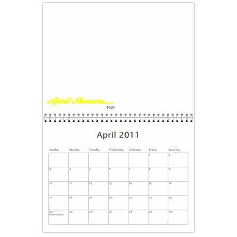 Calander By Janelle Apr 2011