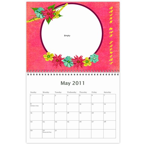 Calander By Janelle May 2011