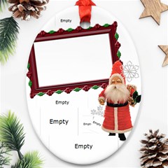 Santa Remember When Oval Christmas Ornament
