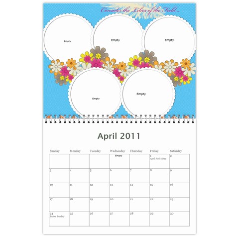 Randall Family 2011 Calendar By Julie Apr 2011
