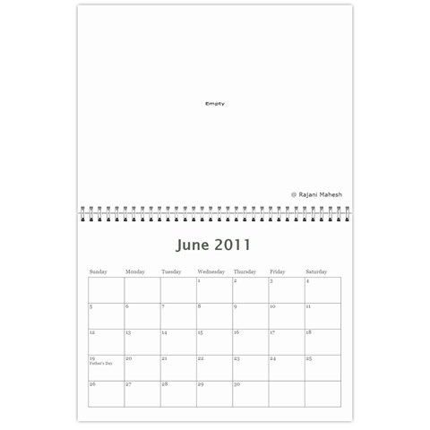 2011 Calender By Rajani Jun 2011
