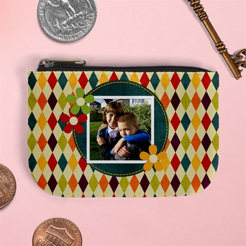 Diamond And Flowers Mini Coin Purse By Albums To Remember Front