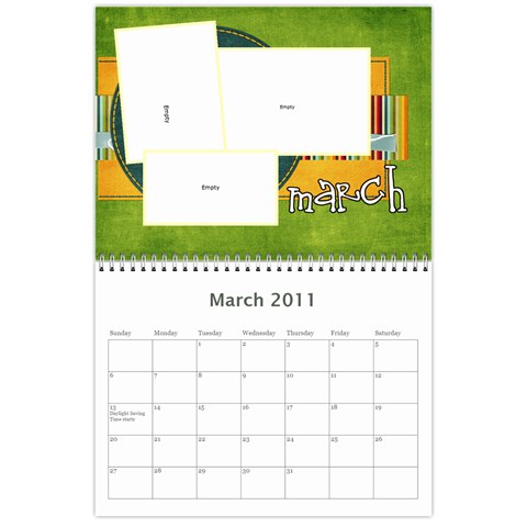 Calendar 2011 By Amanda Mar 2011
