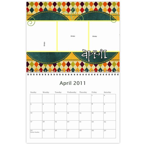 Calendar 2011 By Amanda Apr 2011