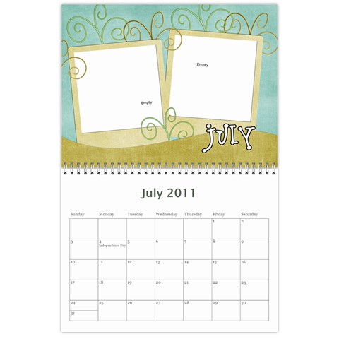 Calendar 2011 By Amanda Jul 2011