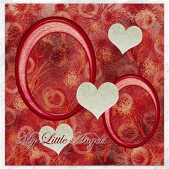 My Little Angels red pink 12x12 Canvas - Canvas 12 x 12 My Little Angels red pink 12x12 Canvas - Canvas 12 x 12