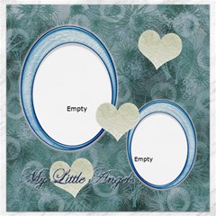 My Little Angels blue white 12x12 Canvas - Canvas 12  x 12 