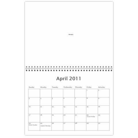 2011 Calendar Apr 2011