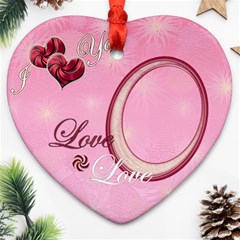 i heart you pink5 Christmas Ornament - Ornament (Heart) i heart you pink5 Christmas Ornament - Ornament (Heart)