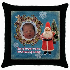 Santa Brought Us the BEST Present in 2010 blue Throw Pillow Case 18 inch (5 styles) - Throw Pillow Case (Black) Santa Brought Us the BEST Present in 2010 blue Throw Pillow Case 18 inch (5 styles) - Throw Pillow Case (Black)