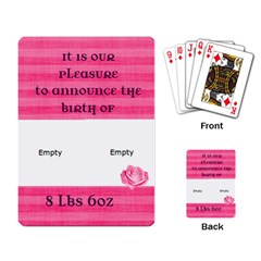 New baby announcement - Playing Cards Single Design (Rectangle)
