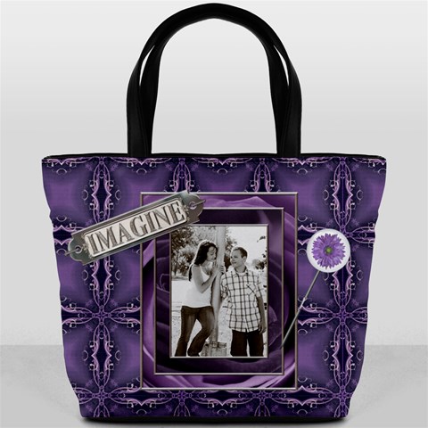 Imagine & Dream Purple Bucket Bag By Lil Front