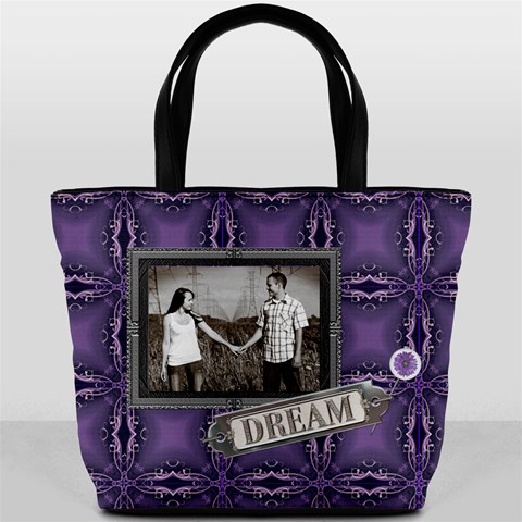 Imagine & Dream Purple Bucket Bag By Lil Back