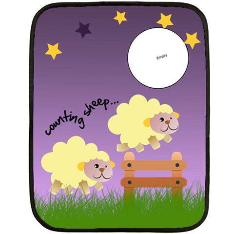 Counting Sheep 35 x27  Blanket Front