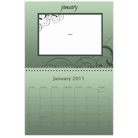Calendar By Helen Carr Jan 2011