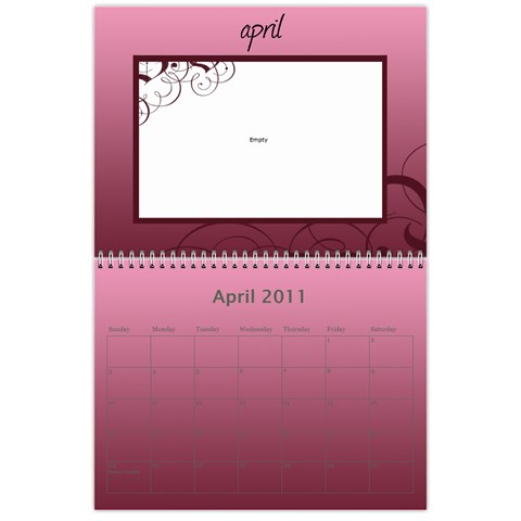 Calendar By Helen Carr Apr 2011