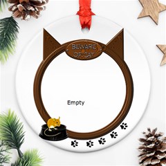 Cat 2-Sided Round Ornament - Round Ornament (Two Sides)