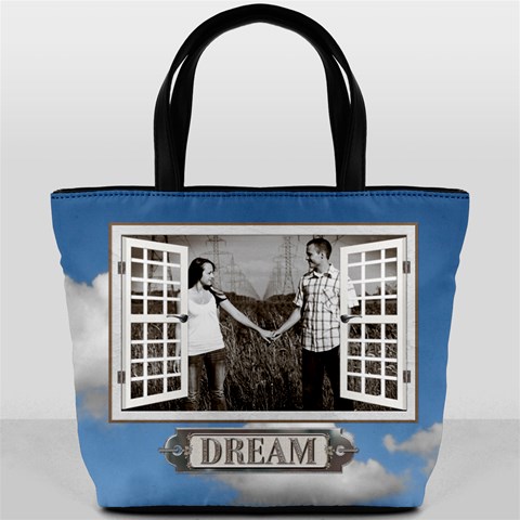 Dream Blue Sky Bucket Bag By Lil Front