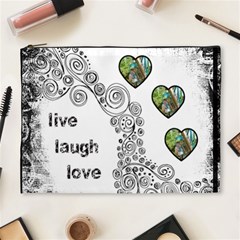 Live Laugh Love monochrome Cosmetic Bag extra large (7 styles) - Cosmetic Bag (XL) Live Laugh Love monochrome Cosmetic Bag extra large (7 styles) - Cosmetic Bag (XL)