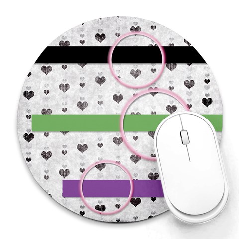 Mouse Pads By Brooke 8 x8  Round Mousepad - 7