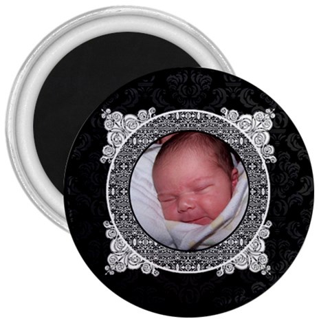 Black & White 3  Magnet By Klh Front