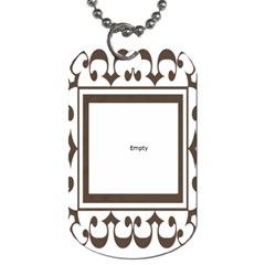 Brown frame tag - Dog Tag (One Side)