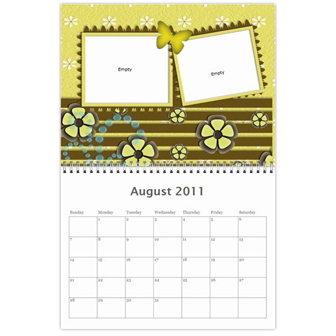 Our Calendar By Sarah Cramer Aug 2011