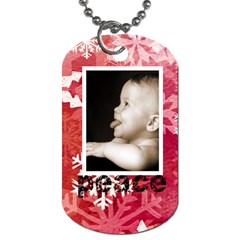 peace & joy red snowflake l dog tag - Dog Tag (Two Sides) peace & joy red snowflake l dog tag - Dog Tag (Two Sides)