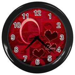 I Heart You Red Love Wall Clock
