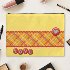 Bright Flowers-love-cosmetic bag XL - Cosmetic Bag (XL) Bright Flowers-love-cosmetic bag XL - Cosmetic Bag (XL)