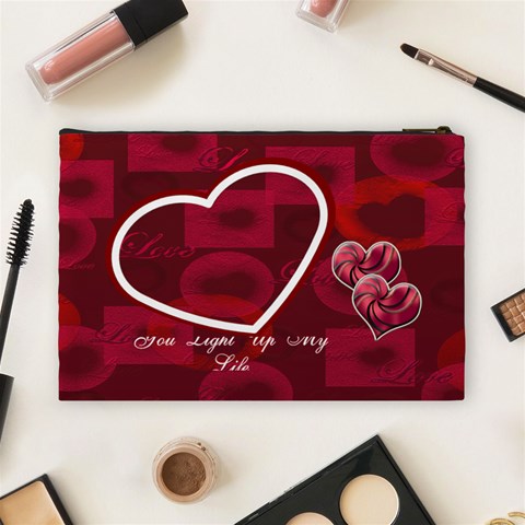 You Light Up My Life  Large Cosmetic Bag By Ellan Back
