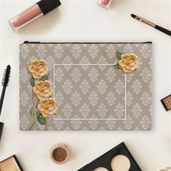 Cosmetic Bag (Large)- yellow flowers