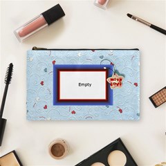 With love - blue purse - Cosmetic Bag (Medium) With love - blue purse - Cosmetic Bag (Medium)