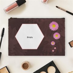 Pink Daisy large Cosmetic Case 1 - Cosmetic Bag (Large)