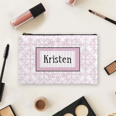 Simply Pink Medium Cosmetic Bag By Klh Front