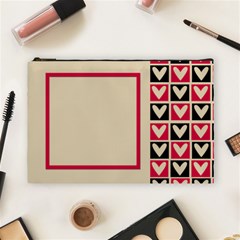 Black and red - Cosmetic Bag (Large)  