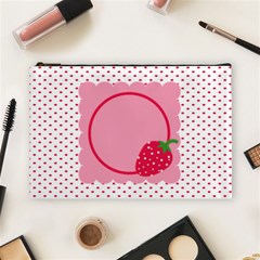 Strawberries cosmetic bag L 01 - Cosmetic Bag (Large) Strawberries cosmetic bag L 01 - Cosmetic Bag (Large)