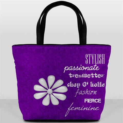 Girl s Purple Diva Bucket Bag By Happylemon Front