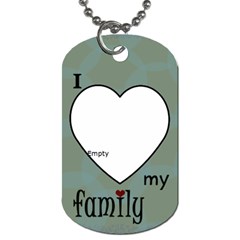 Love my Family 2 side tag blue - Dog Tag (Two Sides) Love my Family 2 side tag blue - Dog Tag (Two Sides)