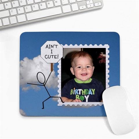 Ain t I Cute Large Mousepad By Lil Front