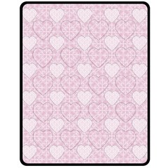 Charming Pink Hearts Medium Fleece Blanket - 60  x 50  Fleece Blanket (Medium)