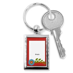 Key Chain (rectangle)  - Flowers4