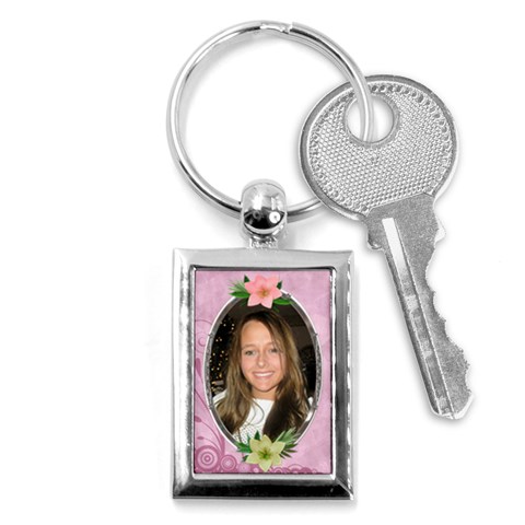 Pink Flower Key Chain By Lil Front