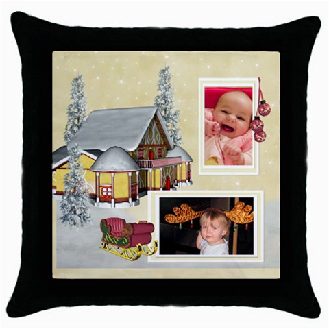 Here Comes Santa Throw Pillow1 By Spg Front