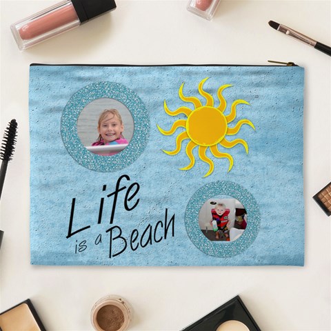 Beach Cosmetic Bag Xl By Danielle Christiansen Back