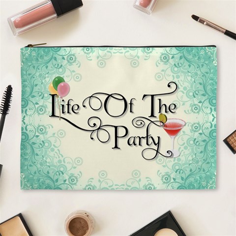 Life Of The Party Xl Cosmetic Bag By Lil Front