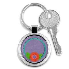 Fun flowers-key chain - Key Chain (Round) Fun flowers-key chain - Key Chain (Round)
