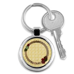 Vintage frame & flowers - Key Chain (Round) Vintage frame & flowers - Key Chain (Round)