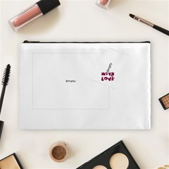 With love blue -large cosmetic bag - Cosmetic Bag (Large)